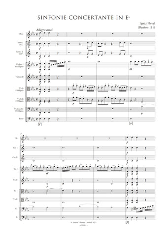 Pleyel, Ignaz: Sinfonia Concertante in Eb (Ben 111) (AE559)