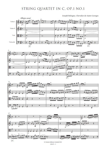 Saint-Georges, Joseph Bologne de: Six String Quartets, Op.1 (AE619)