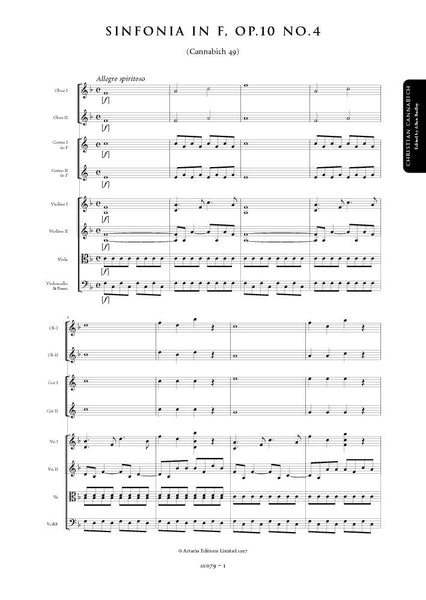 Cannabich, Christian: Symphony in F major, Op. 10, No. 4 (Cannabich 49) (AE079)