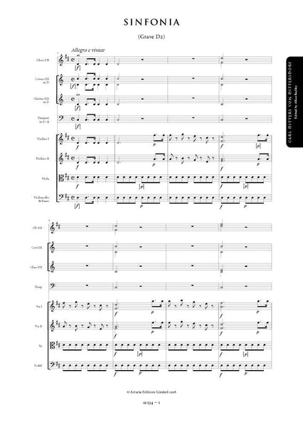 Dittersdorf, Carl Ditters von: Symphony in D major (Grave D2) (AE134)