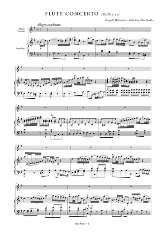 Hofmann, Leopold: Flute Concerto in E minor (Badley e1) [Study Edition] (AE138/SE)