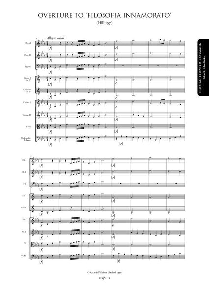 Gassmann, Florian Leopold: Overture to 'Il filosofo innamorato' (Hill 157) (AE158)