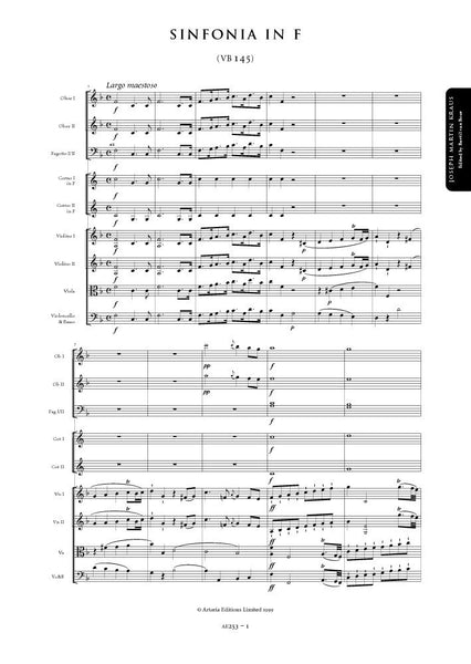 Kraus, Joseph Martin: Sinfonia in F major (VB 145) (AE253)