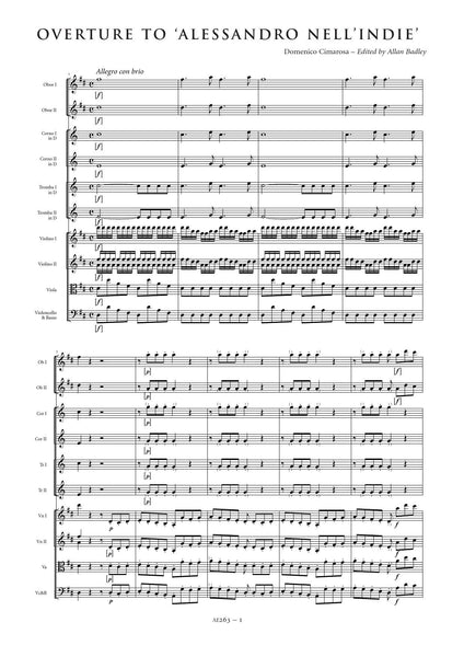 Cimarosa, Domenico: Overture to 'Allessandro nell'Indie' (AE263)