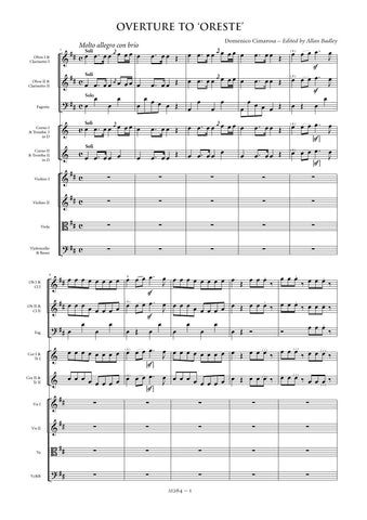 Cimarosa, Domenico: Overture to 'Oreste' (AE264)