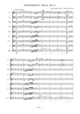 Fisher, John Abraham: Symphony No. 6 in C major (AE286)