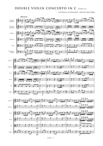 Dittersdorf, Carl Ditters von: Double Violin Concerto in C major (AE325)