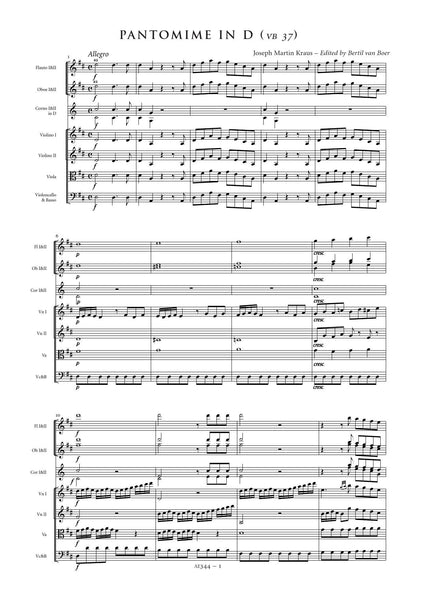Kraus, Joseph Martin: Pantomime in D major (VB 37) (AE344)