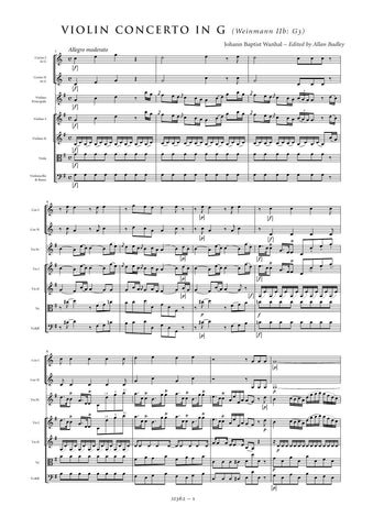 Wanhal, Johann Baptist: Violin Concerto in G major (Weinmann IIb:G3) (AE362)