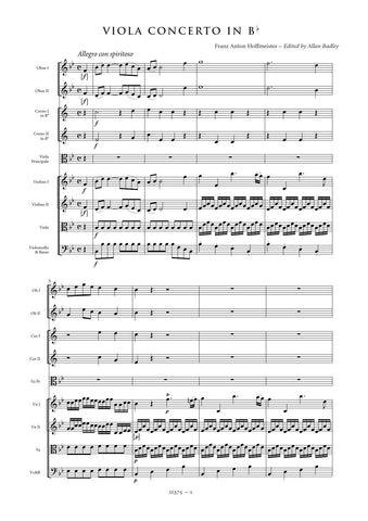 Hoffmeister, Franz Anton: Viola Concerto in B flat major (AE375)