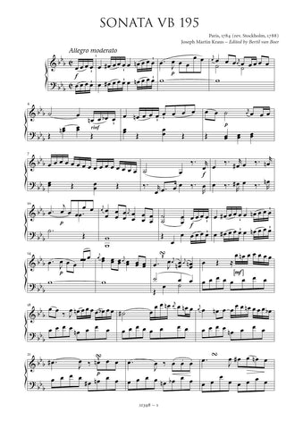 Kraus, Joseph Martin: 2 Sonatas for Fortepiano (AE398)