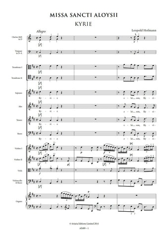 Hofmann, Leopold: Missa Sancti Aloysii (Badley D8) (AE409)