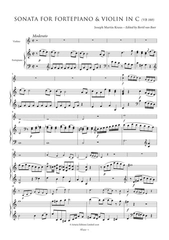 Kraus, Joseph Martin: Sonata for Fortepiano & Violin in C (VB 160) (AE434)