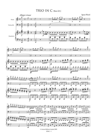 Pleyel, Ignaz: Piano Trio in C (Benton 431) (AE462)