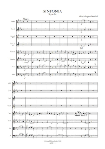 Wanhal, Johann Baptist: Sinfonia in E flat major (Bryan Eb4) (AE502)