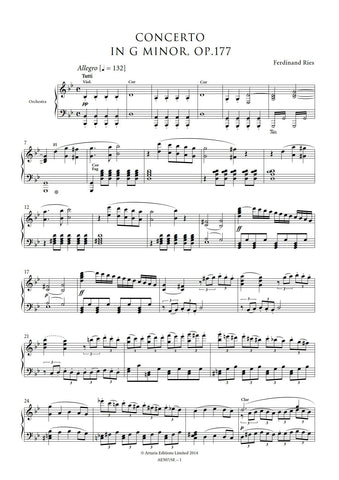 Ries, Ferdinand: Piano Concerto No. 9 in G minor, Op. 177 (AE507/SE) [Study Edition]