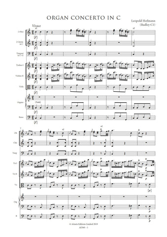 Hofmann, Leopold: Organ Concerto in C major (Badley C1) (AE560)