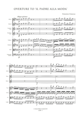 Cimarosa, Domenico: Overture to 'Il padre alla moda' (AE588)