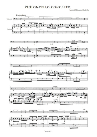 Hofmann, Leopold: Cello Concerto in C major (Badley C3) [Study Edition] (AE001/SE)