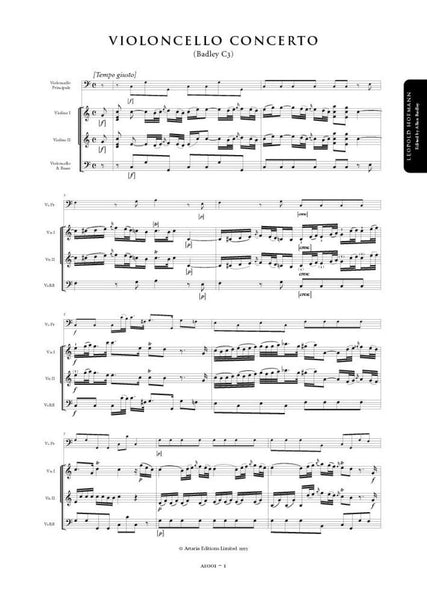 Hofmann, Leopold: Cello Concerto in C major (Badley C3) (AE001)