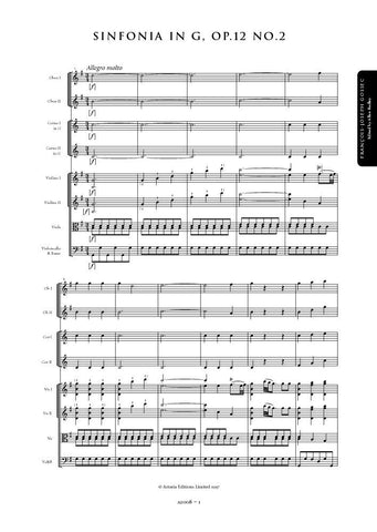 Gossec, Franois-Joseph: Symphony in G major, Op. 12, No. 2 (AE008)