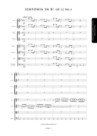 Gossec, Franois-Joseph: Symphony in B flat major, Op. 12, No. 4 (AE009)