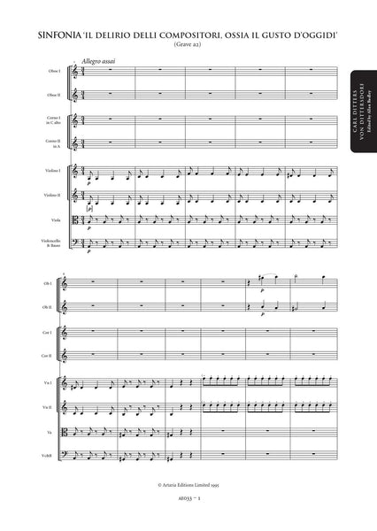 Dittersdorf, Carl Ditters von: Symphonies Vol. 1: 3 Characteristic Symphonies (=AE033-035) (AED1)