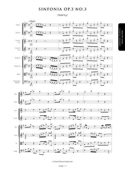Stamitz, Johann: Symphony in G major, Op. 3, No. 3 (AE050)