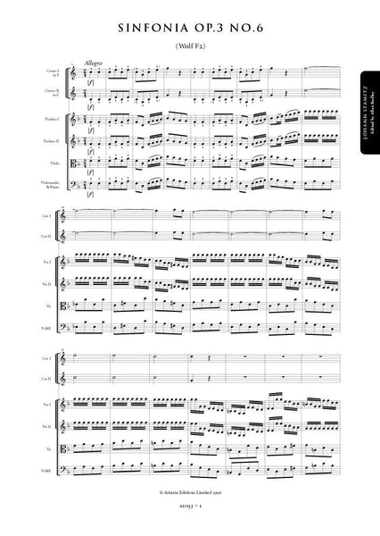 Stamitz, Johann: Symphony in F major, Op. 3, No. 6 (AE053)