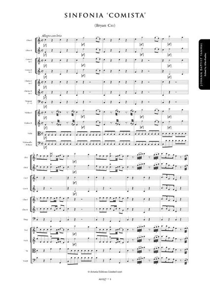 Wanhal, Johann Baptist: Symphony in C major, Comista (Bryan C11) (AE057)