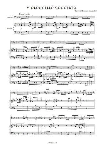 Hofmann, Leopold: Cello Concerto in D major (Badley D1) [Study Edition] (AE063/SE)