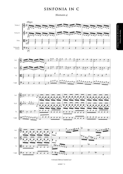 Richter, Franz Xaver: Symphony No. 4 in C major (AE122)