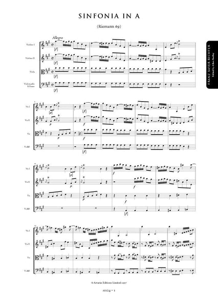 Richter, Franz Xaver: Symphony No. 69 in A major (AE124)