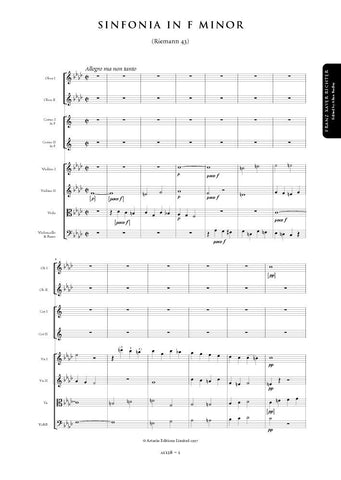Richter, Franz Xaver: Symphony No. 43 in F minor (AE128)