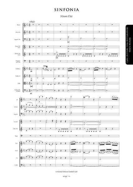 Dittersdorf, Carl Ditters von: Symphony in E flat major (Grave Eb9) ( AE131)