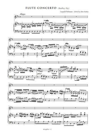 Hofmann, Leopold: Flute Concerto in D major (Badley D4) [Study Edition] (AE144/SE)