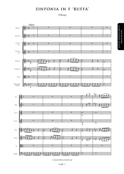 Kraus, Joseph Martin: Sinfonia in F major 'Buffa' (VB129) (AE148)