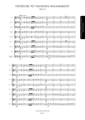 Gassmann, Florian Leopold: Overture to 'Il filosofo innamorato' (Hill 157) (AE158)