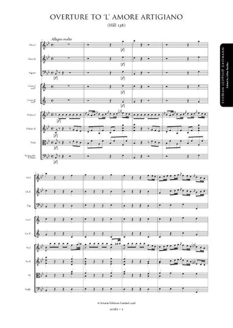 Gassmann, Florian Leopold: Overture to 'L'amore artigiano' (Hill 138) (AE162)