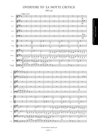 Gassmann, Florian Leopold: Overture to 'La notte critica' (Hill 143) (AE163)