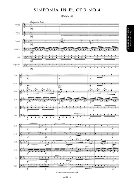 Beck, Franz: Symphony in E-flat major, Op. 3, No. 4 (Callen 16) (AE186)