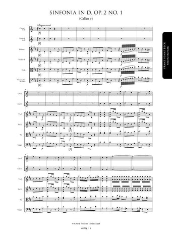Beck, Franz: Symphony in D major, Op. 2, No. 1 (Callen 7) (AE189)