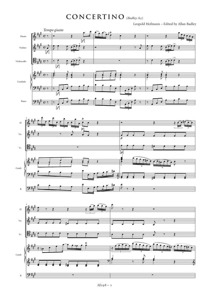 Hofmann, Leopold: Concertino in A major, (Badley A2) (AE198)