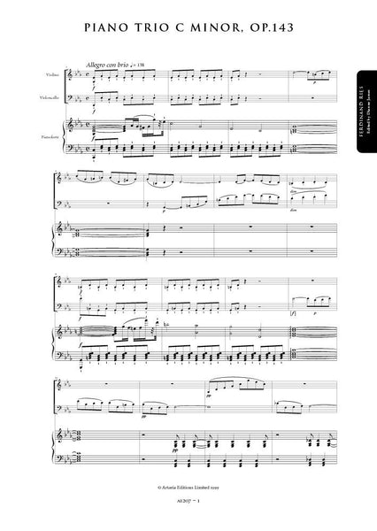 Ries, Ferdinand: Piano Trio in C minor, Op. 143 (AE207)