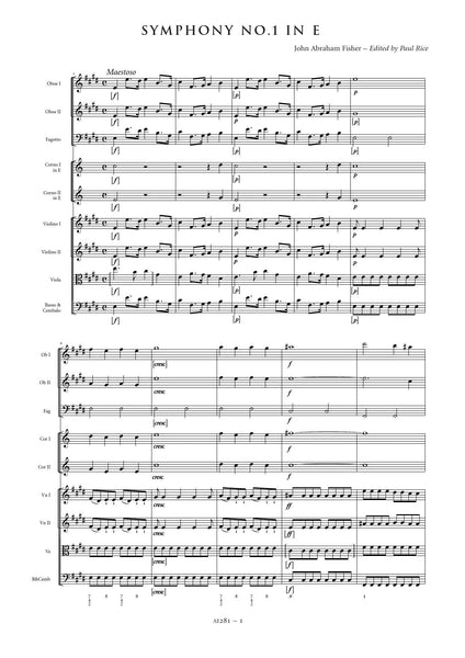 Fisher, John Abraham: Symphony No. 1 in E major (AE281)