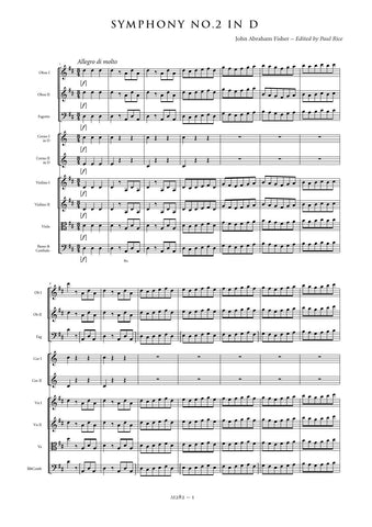 Fisher, John Abraham: Symphony No. 2 in D major (AE282)