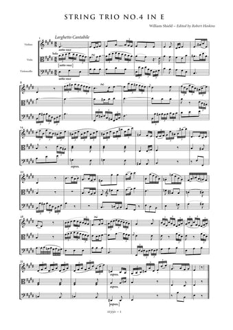 Shield, William: String Trio No. 4 in E major (AE350)