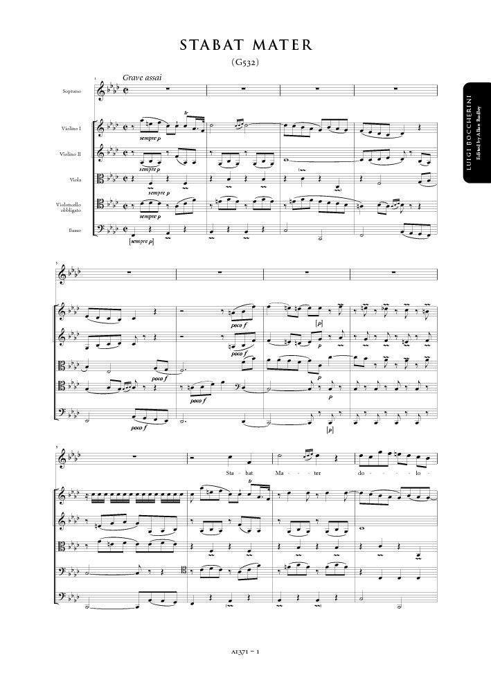 Boccherini: Stabat Mater – Sheet Music