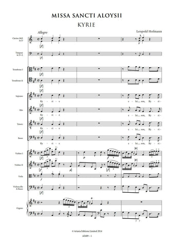 Hofmann, Leopold: Missa Sancti Aloysii (Badley D8) (AE409)