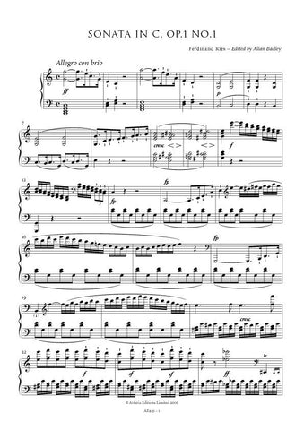 Ries, Ferdinand: Pianoforte Sonatas, Op.1 (AE443)